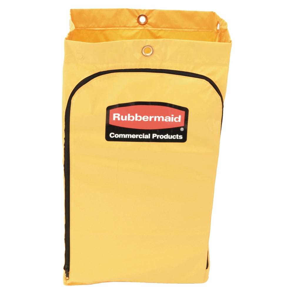 Rubbermaid Commercial Zippered Vinyl Cleaning Cart Bag, 24gal, 17 1/4w