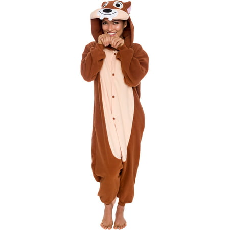 SILVER LILLY Unisex Adult Plush Chipmunk Animal Cosplay Costume Pajamas