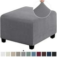 thumbnail image 4 of AIGIA Stretch Ottoman Cover Ottoman Slipcoversm for Living Room Foot Stool Stretch Covers for Ottoman Foot Rest 1 Pack, 4 of 10