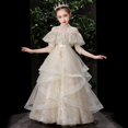 thumbnail image 4 of Vestido de pasarela para niños, vestido de princesa anfitriona, vestido de niña de las flores, boda, niña, cumpleaños de niña, hilo hinchado, 4 of 4