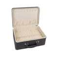 thumbnail image 4 of Caja organizadora para exhibir joyas y brazaletes, de cuero sintético, ideal para exhibir en ferias de artesanía y aniversarios. Café blanco, 4 of 8