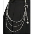 thumbnail image 2 of Y2K Star Pants Chain for Men Jean Chains for Women Pocket Chain for Pants Biker Hip Punk Chains Y2K Jewelry for Women Accessory Silver Trendy Fashion for Music Festival Concert Cosplay, 2 of 5