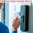 thumbnail image 2 of Misright Beaded Flower Clear Card Protector Retractable ABS Badge Holder Waterproof, 2 of 8