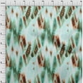thumbnail image 4 of oneOone Velvet Aqua Blue Fabric Abstract Glitch Effect Sewing Material Print Fabric By The Yard 58 Inch Wide, 4 of 7