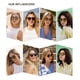 thumbnail image 3 of Gafas de sol redondas retro polarizadas SOJOS SJ2368 negras/grises, 3 of 5