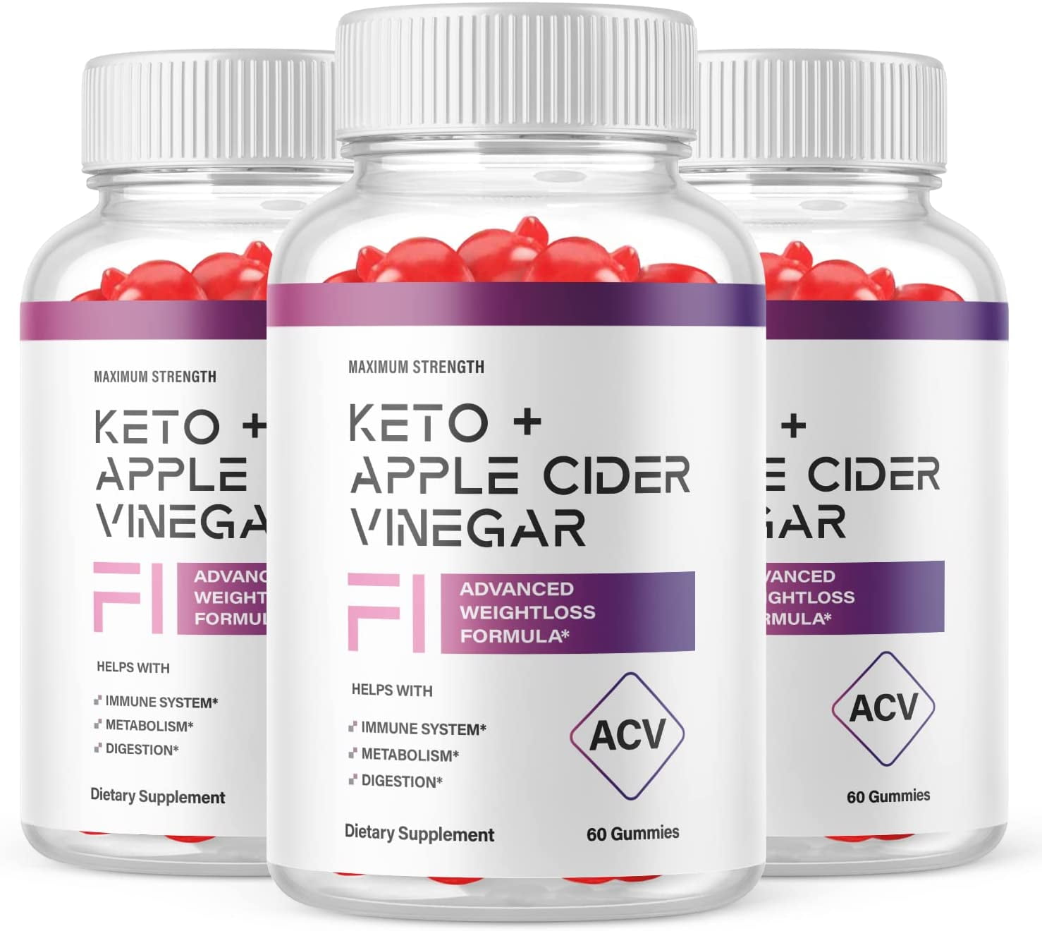 (3 Pack) F1 Keto ACV Gummies Supplement for Weight Loss Energy