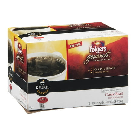 Folgers Classic Roast Gourmet Select K Cup, 12 CT (Pack of 6)
