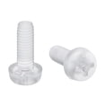 thumbnail image 1 of Tornillos de plástico Unique Bargains m3x8mm transparente acrílico phillips pan tornillo de mano 20pcs, 1 of 3