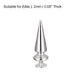 thumbnail image 4 of Unique Bargains 10x26mm Screw Back Rivets Solid Leather Studs Silver Tone 30 Sets, 4 of 5