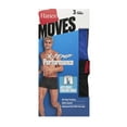 thumbnail image 2 of Hanes Moves Men's Anti-Chafe Trunk Underwear, X-Temp, 3-Pack, 4" Inseam, 2 of 10