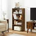 thumbnail image 4 of VASAGLE Bookshelf, Open Bookcase with Adjustable Storage Shelves, Floor Standing Unit, 23.6?, Rustic Brown, 4 of 5