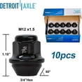 thumbnail image 6 of Detroit Axle - Front Disc Rotors Ceramic Brake Pads Wheel Hubs Bearings w/10pc Wheel Lug Nuts Replacement for Ford Fusion Lincoln MKZ - 16pc Set, 6 of 7