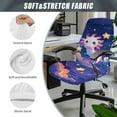 thumbnail image 6 of HELLHERO Star Axolotl Print Office Chair Cover Elastic, Anti-dust Office Seat Slipcover, Washable Desk Chair Cover, Purple, 6 of 7