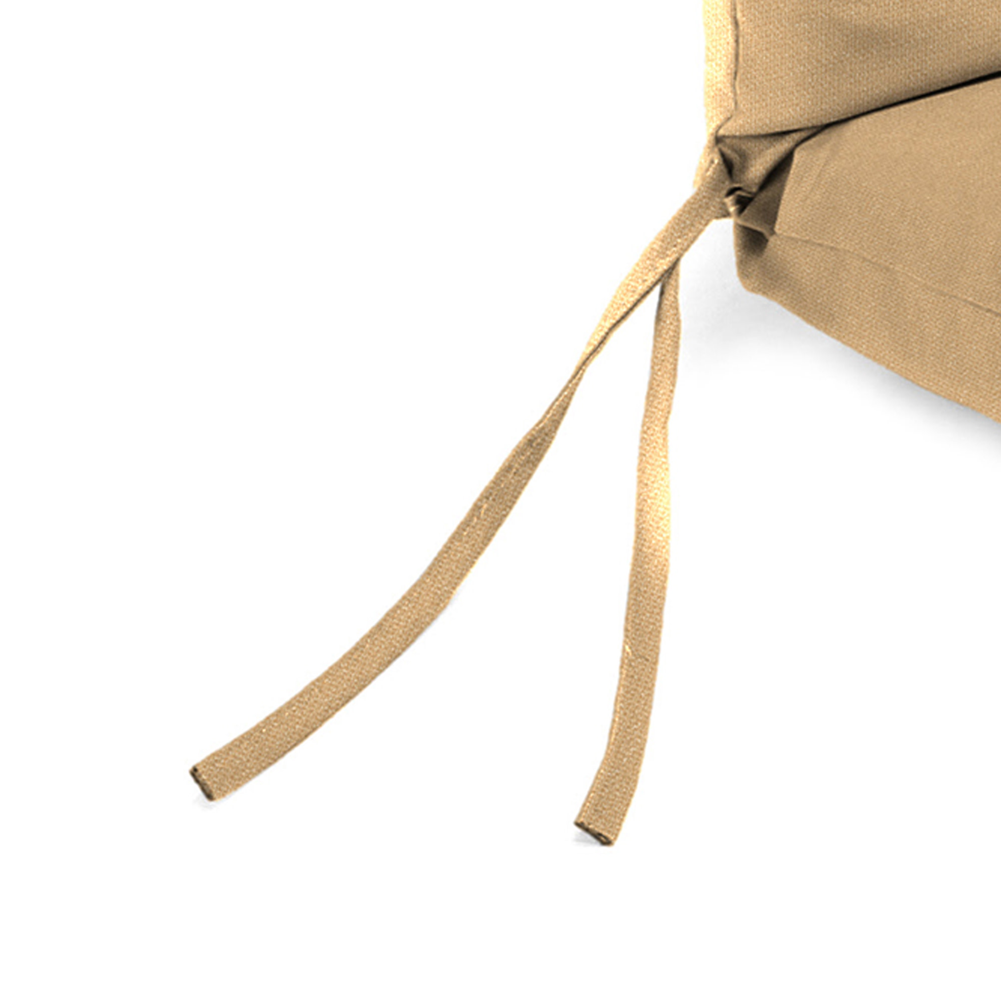 Jordan Manufacturing 44" x 21" Rave Birch Tan Solid Rectangular Outdoor Chair Cushion with Ties and Hanger Loop (2 Pack)