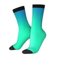 thumbnail image 1 of Fotbe blue green colors Calcetas Largas con Estampado para Hombre y Mujer – Calcetas de Compresión Transpirables y Elásticas, Viajar y Uso Diario Talla 5-11, 1 of 6