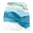 thumbnail image 4 of Wxolcjlv Women's Marble Print Mini Skort High Waist Stretch Fit Sport Built‑In Shorts Athletic Bottoms, 4 of 7