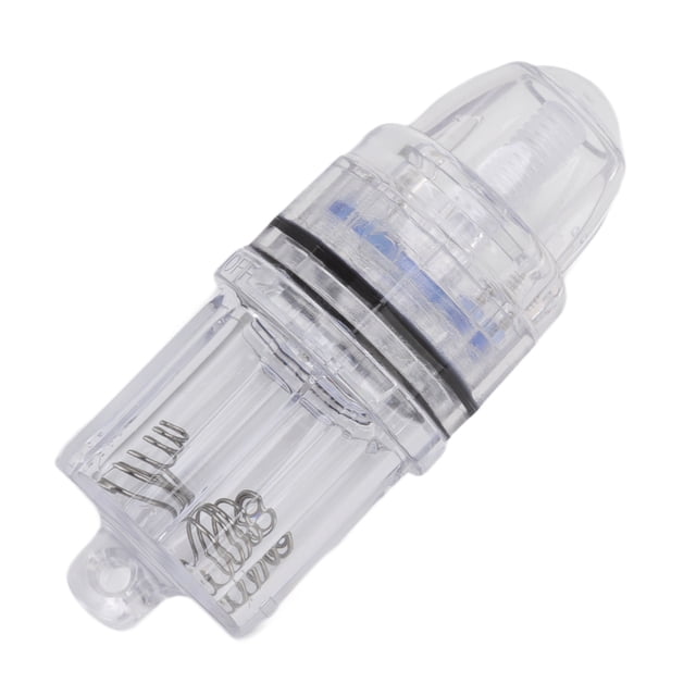 Underwater Fish Light, 2 Waterproof Rings Deep Drop Fishing Light Battery Powered Transparent For Trolling White,Red,Blue,Green