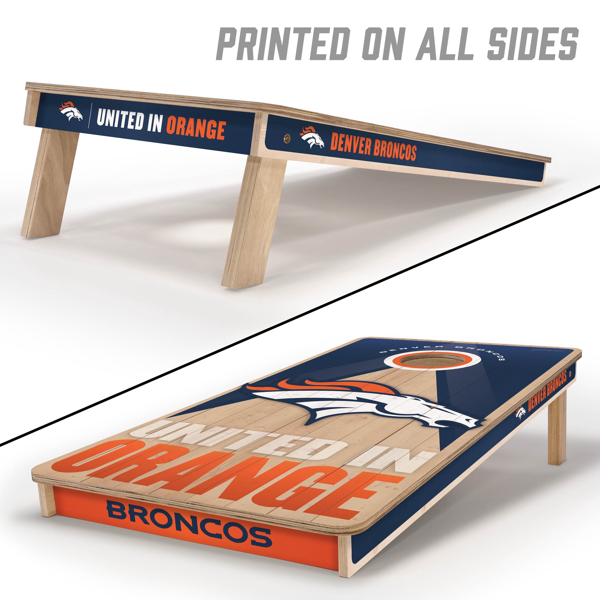 YouTheFan NFL Denver Broncos 2x4 Slogan Series Cornhole