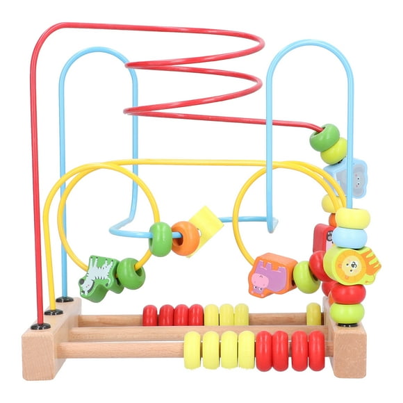 Learning Beads Toy, Cartoon Bead Maze Toy Durability Bead Maze Toy Safe Wooden Bead Maze Game Without Burrs For Children Above 3 Years Old For Indoor