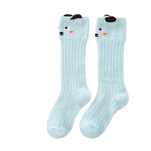 MEZZALL Baby Girls Knee High Socks Soft Breathable Summer Long Socks For Toddler Comfortable Everyday Wear Children Relaxed Fit Socks