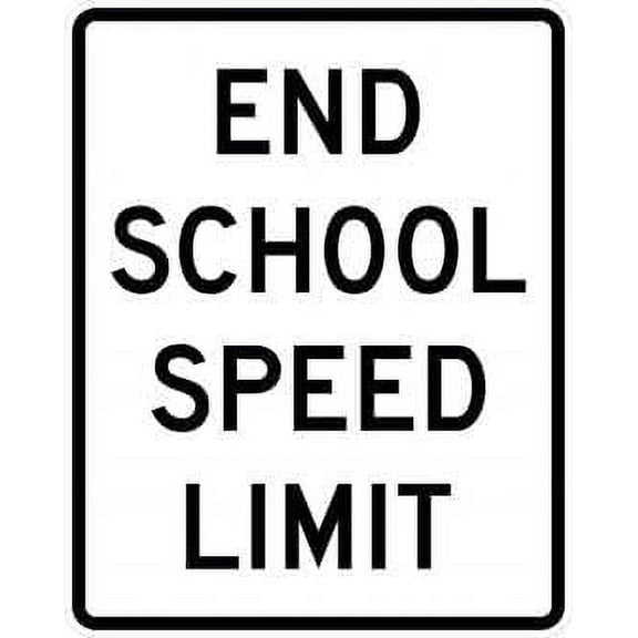 End School Speed Limit Sign School Signs Metal Sign Tin Sign 12x16 Inch - Caution Safety Warning Security Signs Indoor & Outdoor Signs for Home, Office, Work