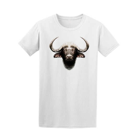 Watercolor Bull Graphic Tee Men's - Men T-Shirt, 2XL
