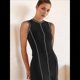 thumbnail image 5 of Vestido Camisero Sin Mangas para Mujer, de Verano, de Punto Acanalado en Contraste, Maxivestidos. Negro XL, 5 of 10