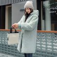 thumbnail image 3 of Viikei Winter Jackets Women Cotton Jacket for Women Women Plus Size Jackets and Coats Winter Warm Fashion Long Solid Slim Fur-Collar Zipper Thicker Down Jacket Coat, 3 of 9