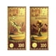 thumbnail image 2 of Mascota Mundial Qatar Catar 2022 en Billete Gold Banknote Catar, 2 of 2