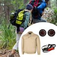 thumbnail image 6 of Milageto Air Condition Clothes Fan Jacket Fan Coat for Cycling Outdoor Hiking Khaki XL, 6 of 8