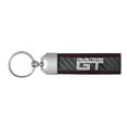 thumbnail image 2 of iPick Image for Ford Mustang GT Real Black Carbon Fiber Loop Strap Key Chain with Red Stitching, Official Licensed, 2 of 5