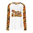 thumbnail image 3 of Wiyuqeen Gobble Til You Wobble T-Shirt Women's Long Sleeve Shirts Crew Neck Turkey Graphic Pullover Tops Crewneck Tunic Shirts, 3 of 4