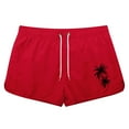 thumbnail image 4 of Mens Swim Trunks Summer Sports Fashion Leisure Travel Polyester Coconut Tree Printed Beach Shorts For Men Swim Shorts Red L, 4 of 4