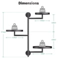 thumbnail image 5 of Window Rotating Plant Stand Shelf Indoor Black Metal Floating Shelves 3-Tier Wall Mount Plant Holders for Living Room Wall Planter Modern Home Decor for Gardening, 5 of 7