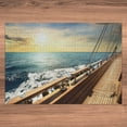 thumbnail image 6 of Ambesonne Nautical Jigsaw Puzzle Durable Cardboard, Sailboat Sunset Sea, 1000 pcs, Cream and Blue, 6 of 6