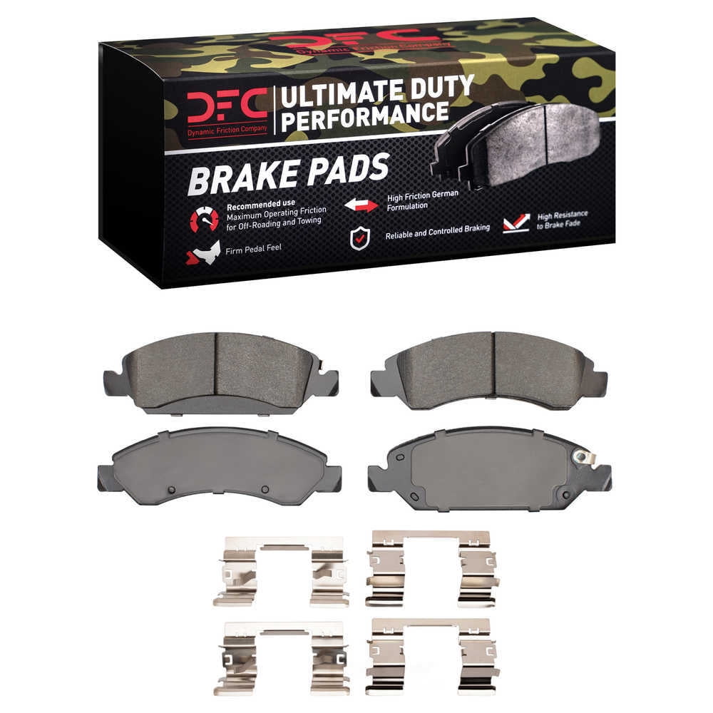 Dynamic Friction Company 1400-1363-01 DFC Ultimate Duty Performance Brake Pads and Hardware Kit