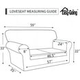 thumbnail image 6 of Easy-Going 2 Pieces Microfiber Stretch Sofa Slipcover Spandex Soft Sofa Couch Cover, Loveseat, Camel, 6 of 7