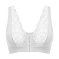thumbnail image 3 of Weikingp Bras For Sagging Breasts Plus Size Bras For Women Comfortable Bras For Older Women Racerback Bralettes For Women Wireless Pushup Bra For Women White M, 3 of 4
