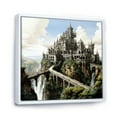 thumbnail image 2 of Designart "Enchanted Castle Sketch III" Castles Floater Framed Wall Art Living Room, 2 of 5
