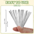 thumbnail image 2 of Uxcell Metal Twist Ties, Metallic Bread Ties for Treat Plastic Bags Gift Wrapping Candy Coffee Bag Plant Party Cake Silver, 2 of 7
