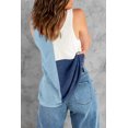 thumbnail image 3 of Women's Blue Color Block Knitted Tank Top, 3 of 14