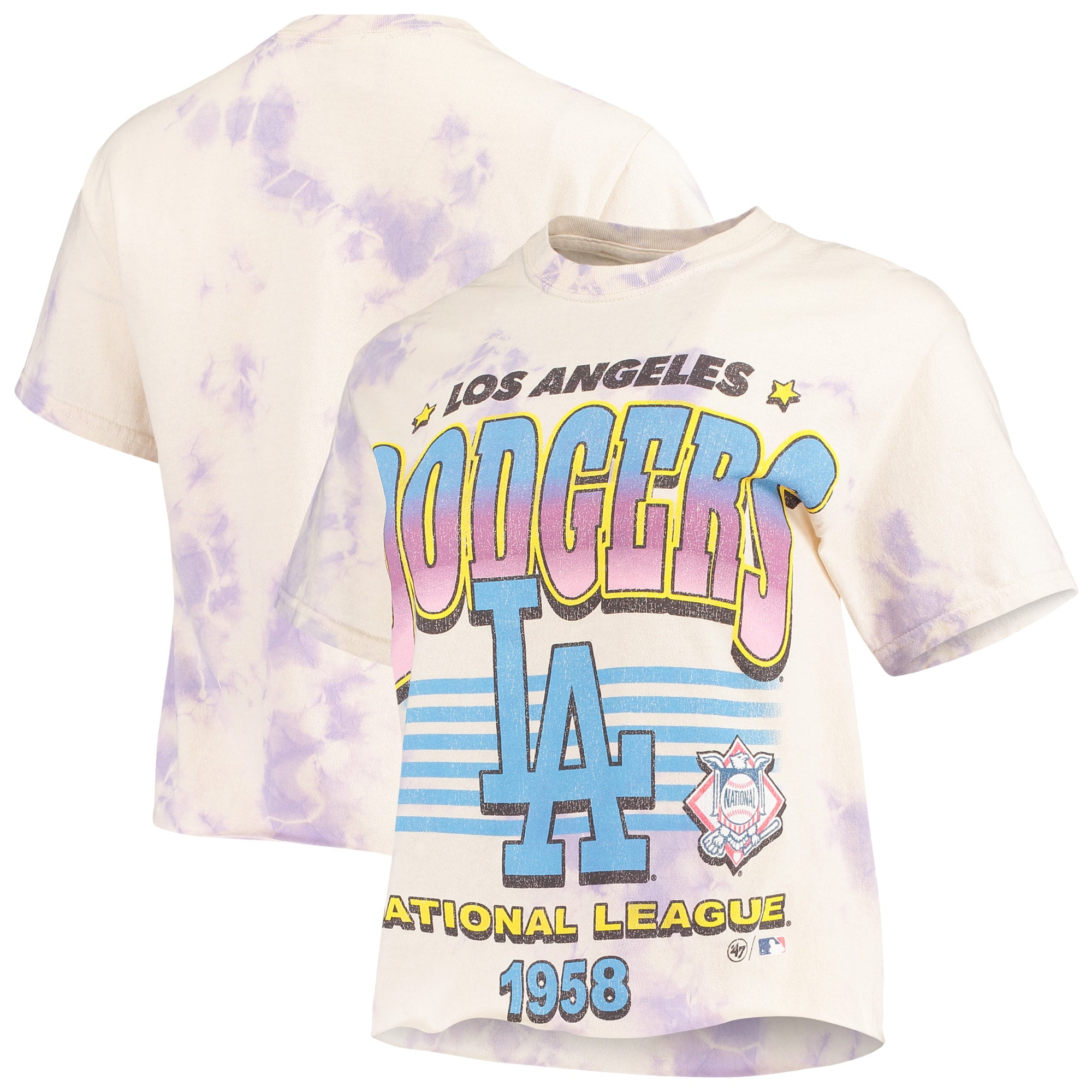 Tie Dye Crop T-Shirt - Cream 
