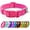 Hot Pink, variant on azuza Reflective Dog Collar Super Soft Neoprene Padded Dog Collars with ID Tag Ring for Small Medium Large Dogs