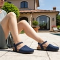 thumbnail image 2 of Ecetana Sandals for Women Cork Footbed Closed Toe Flat Sandals with Arch Support, 2 of 7