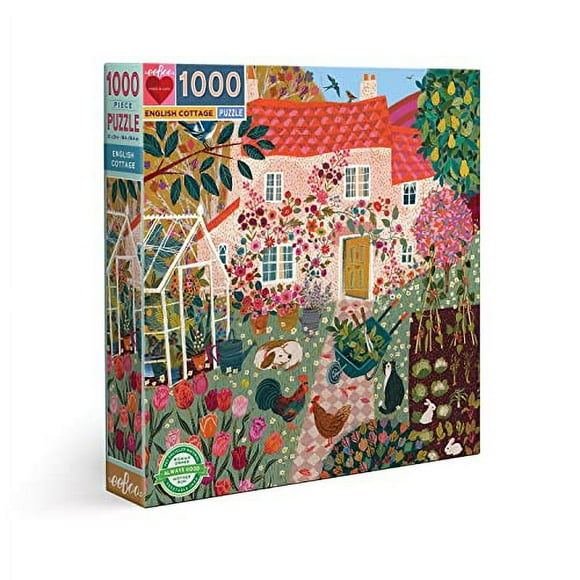 English Cottage 1000 Piece Square Jigsaw Puzzle