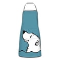 thumbnail image 1 of ZNDUO Polar Bear Swimming Pattern Apron, Adjustable Bib Soft Chef Aprons, 1 of 8