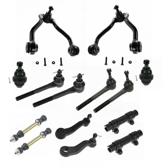 TRQ Front Control Arm Ball Joint Tie Rod Sway Link Steering Suspension Kit 14pc PSA60586