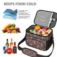 thumbnail image 5 of Lunch Box Pioneer Flower Floral Print Pattern Insulated Lunch Bag for Women Men,Medium Leakproof Lunchbox Cooler Bag Adjustable Strap,10 X 6.7 X 8 Inches, 5 of 6