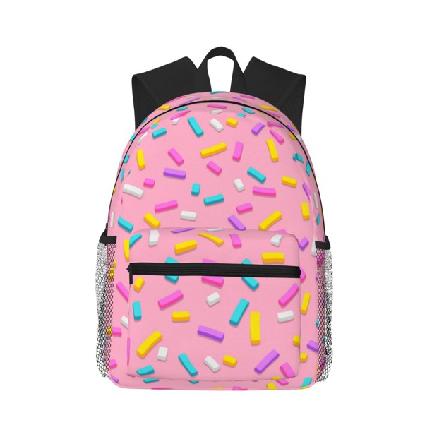 Easygdp Pink Donut Mochila Casual para Portátil, Mochila para Escuela, Viajes, Negocios