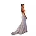 thumbnail image 2 of Vestido sexy escote en V vestido de tirantes blanco vestido ceremonial vestido de novia, 2 of 6